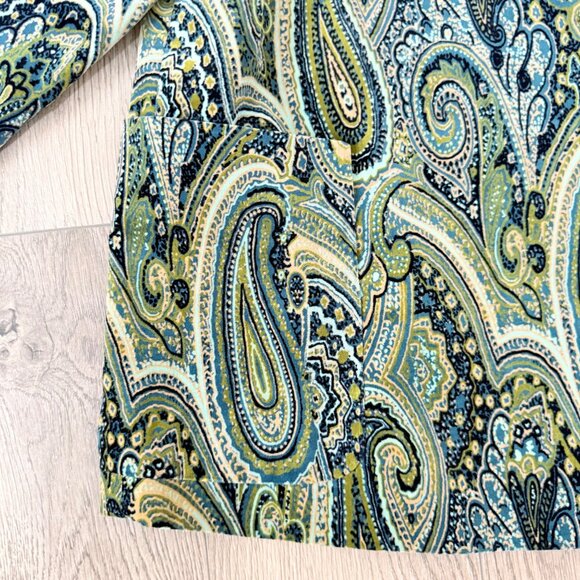 Coldwater Creek Peacock Paisley Jacket Womens Plus Size PXL Open Front Lined - Picture 12 of 14